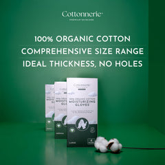 Cottonnerie sleeping gloves in use demonstrate comfortable night wear.