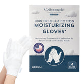 Guantes Cottonnerie originales de algodón en caja, para cuidado suave de manos.