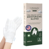 Cottonnerie organic cotton gloves for sleeping, breathable overnight moisture for dry hands.