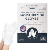 Cottonnerie Original Cotton Gloves for sleeping, gentle overnight skin care.