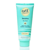 CoTZ Sensitive sunscreen face-front bottle shows mineral SPF 40 protection for delicate skin.