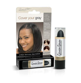 Cover Your Gray Jet Black Stick closeup shows precise root coverage.
