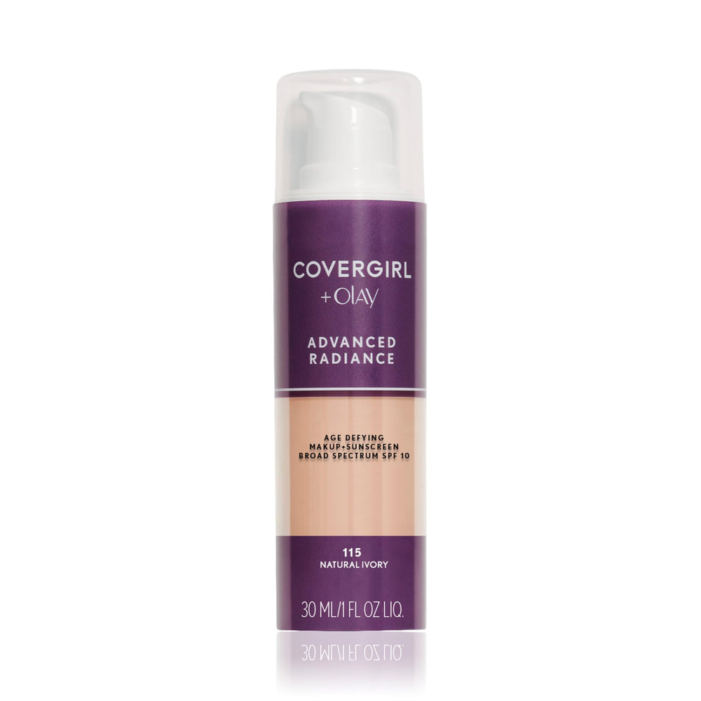 CoverGirl Advanced Radiance foundation bottle for smooth application and even skin tone.