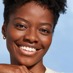 COVERGIRL blush on cheek provides radiant glow with natural finish.