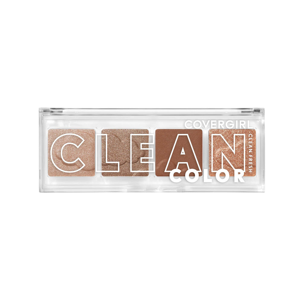 CoverGirl Clean Fresh Color Eyeshadow shimmering beige palette with soft, blendable pigment.