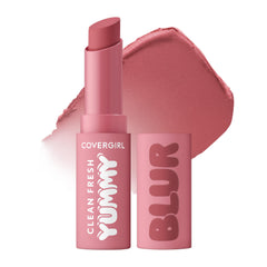 CoverGirl Clean Fresh Yummy Blur lipstick tube showing a soft-matte finish.