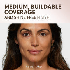 CoverGirl Clean Invisible pressed powder application swatch demonstrating lightweight wear.