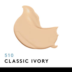 CoverGirl foundation swatch in Classic Ivory showing natural shine-free finish.