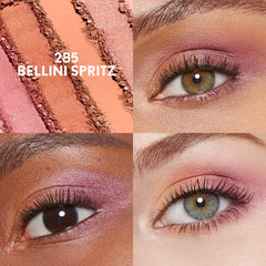 COVERGIRL Eye Enhancer Bellini Spritz quad matte-shimmer shades offer everyday versatility without creasing.