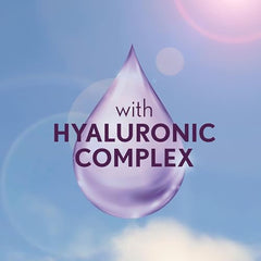 Hyaluronic hydration close-up suggesting plump-looking skin with Simply Ageless.
