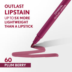 Covergirl Outlast Plum Berry, tinte satinado para un acabado suave y duradero.