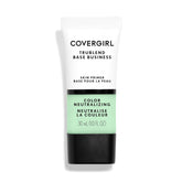 CoverGirl Primer Color Neutralizante, botella en primer plano, neutraliza enrojecimiento para tono uniforme.