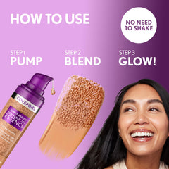 Covergirl Simply Ageless Acabado Radiante Piel: brillo suave que realza luminosidad.