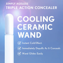 Fórmula hidratante de COVERGIRL Simply Ageless evita pliegues.