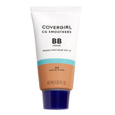 CoverGirl Smoothers BB Cream SPF 21 bottle shows lightweight hydration for natural radiance.