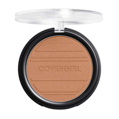 COVERGIRL So Flushed Warmth bronzer swirl texture for buildable color on cheeks.