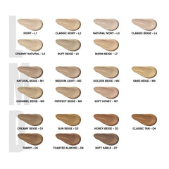 Swatches of TruBlend Natural Beige M1 on arm for shade match