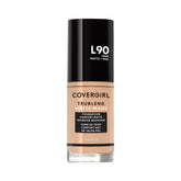 CoverGirl TruBlend foundation bottle closeup, showcasing smooth matte finish for daily wear
