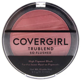 CoverGirl TrueBlend So Flushed compact front view shows rich pigment.