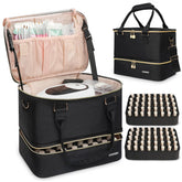 Covkev nail polish organizer showing 80-bottle capacity for tidy storage.