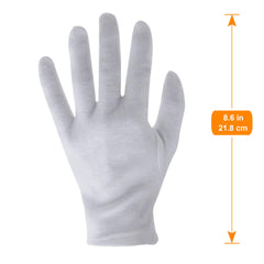 COYAHO guantes de algodón blancos, dorso, comodidad ligera para limpieza diaria