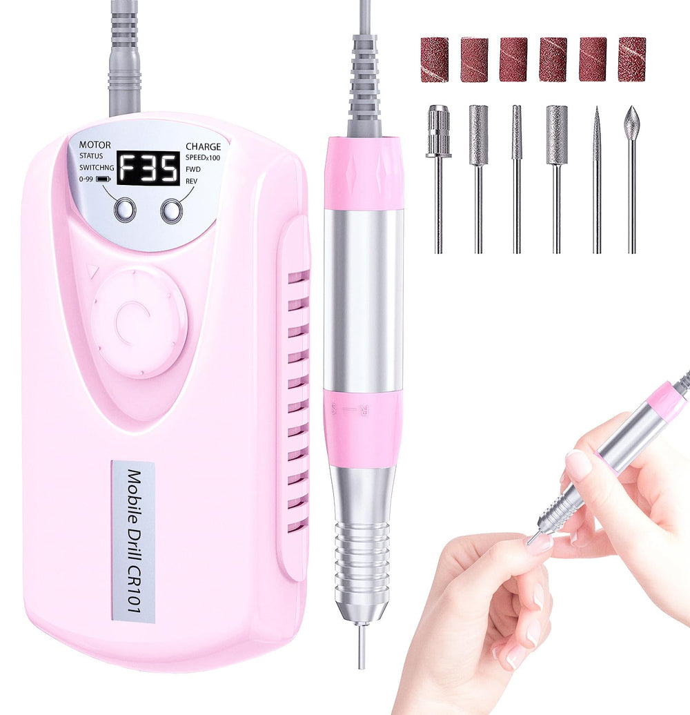 COYZU electric nail drill with 35000 RPM for precise shaping at home or in salon.