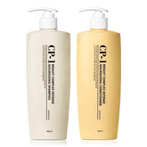 CP-1 Nourishing Shampoo bottle close-up highlighting keratin-rich formula for damaged hair