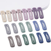 Cptots 20-piece rectangle barrettes for secure, non-slip styling.