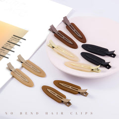 Pinzas planas Cptots beige mate para peinados suaves