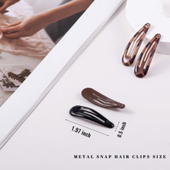 Cptots 20-piece metal hair clip set in tortoiseshell