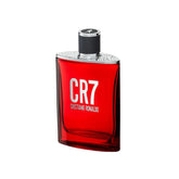 CR7 Cristiano Ronaldo eau de toilette bottle with sleek rectangular design for everyday wear.