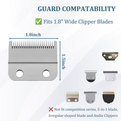 CR8GR8 guards snapped securely onto clipper blades for steady cuts.