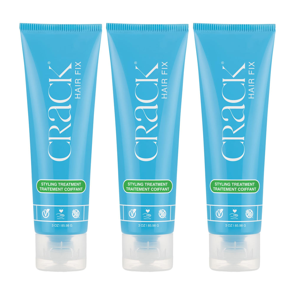 Crack Hair Fix Styling Cream leave-in smooths frizz and adds shine for easy styling.