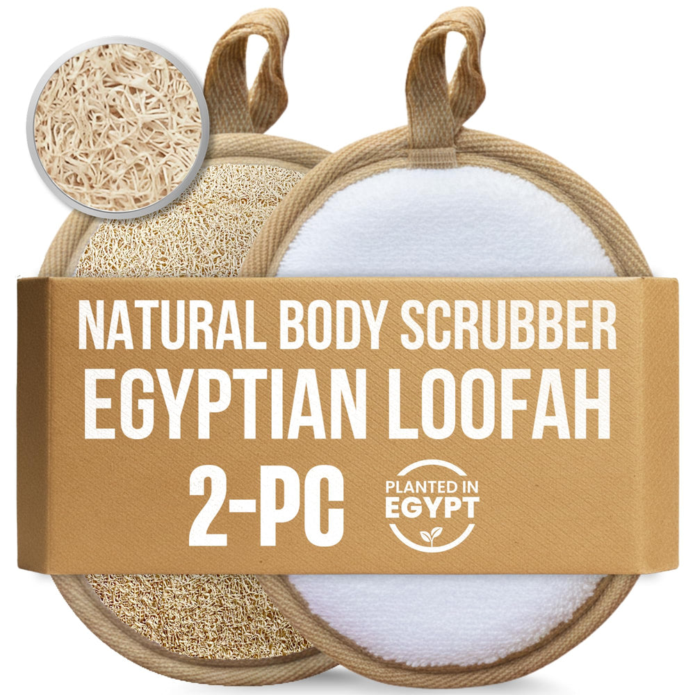 CraftsOfEgypt lufa natural dos caras para cuidado corporal suave.