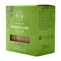 Crate 61 Organics jabon Patchouli Lime barra textura crema para limpieza diaria