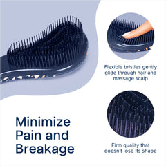 Crave Naturals Glide Thru brush in wet hair-use scenario glides without pulling.