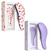 Crave Naturals Glide Thru detangler brush with purple heart pack eases detangling for all ages.