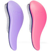 Crave Naturals Glide Thru pink close-up showing gentle detangling for kids and adults.
