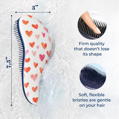 Crave Naturals detangler brush used on wet hair to massage the scalp.