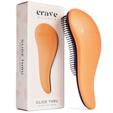 Crave Naturals Glide Thru Brush compact design eases detangling on wet or dry hair.