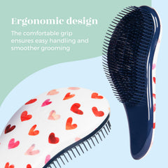 Crave Naturals brush works on wet or dry hair with soft bristles.