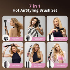 CrazyMar Air Wrap 7-in-1 attachments enable drying, curling, and volumizing.