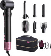 CrazyMar Air Wrap Hair Styler shows seven-in-one styling versatility for quick home salon results.