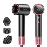 CrazyMar Ionic Hair Dryer front view in blush pink for fast drying and reduced frizz.