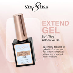 Cre8tion Extend Gel ofrece adhesión firme para una aplicación estable.
