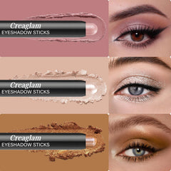 Creaglam eyeshadow stick shimmer peach swatch for luminous highlight