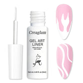 Creaglam Liner Blanco: bote para trazos nítidos en uñas francesas