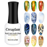 Bote Creaglam de pegamento foil para uñas de 15 ml, transferencia fácil.