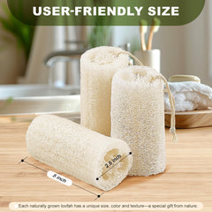 Createjoya loofah in shower scene showcasing spa-like cleansing experience.