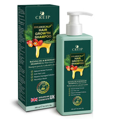 Creip Rosemary & Batana Oil Shampoo bottle pouring for easy daily use.